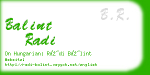 balint radi business card